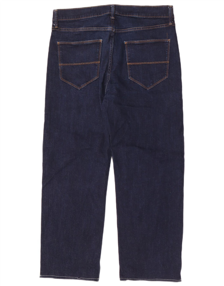 Ανδρικά φαρδιά τζιν Marks & Spencer W32 L27 Navy Blue Cotton
