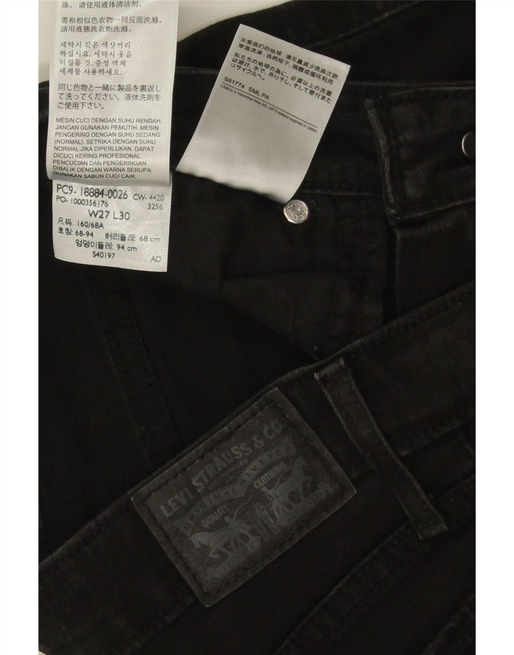 Levi's Womens 712 Slim Jeans W27 L28 Μαύρο βαμβακερό