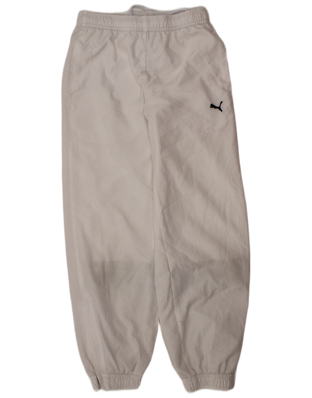 PUMA Boys Tracksuit Trousers Joggers 9-10 Years White Polyester
