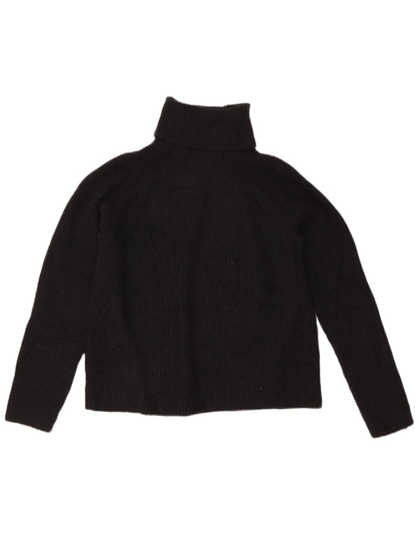 Marks & Spencer Γυναικείο πουλόβερ με ρολό λαιμόκοψη UK 10 Small Black Viscose