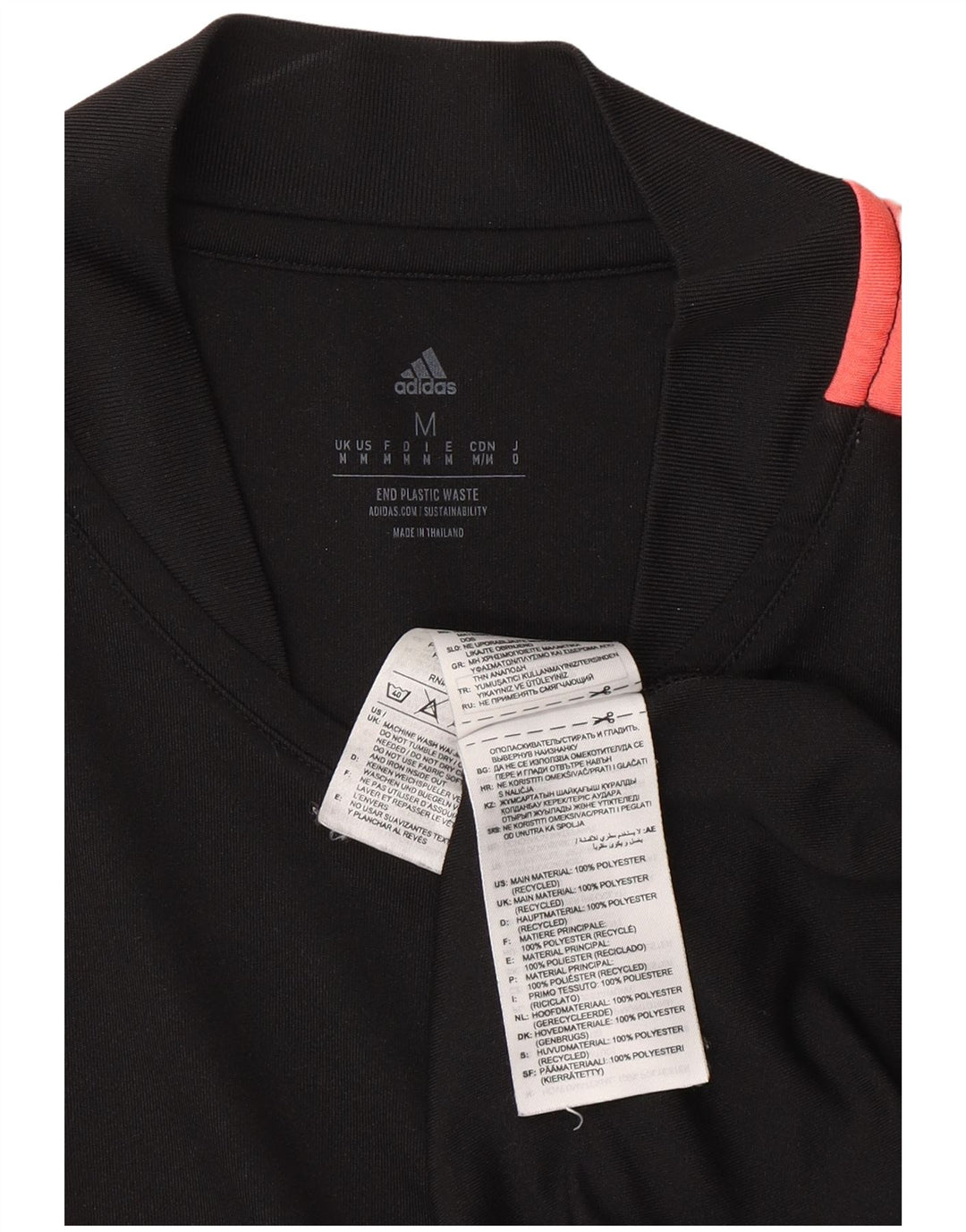 Ανδρικό κοντομάνικο T-Shirt Adidas κανονικό Top Medium Black Colourblock