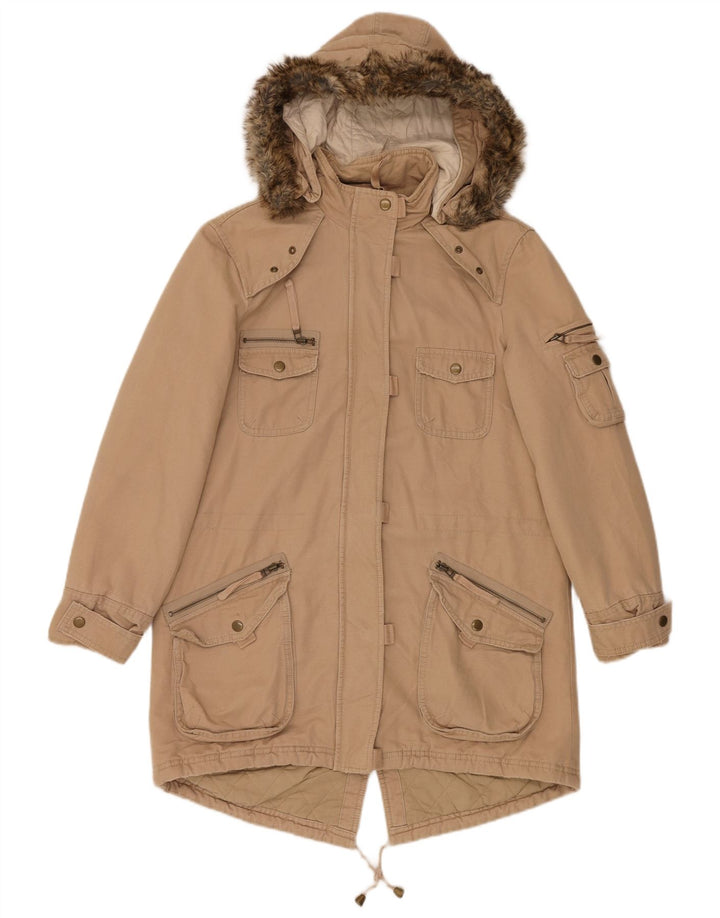 Marks & Spencer Γυναικείο μπουφάν με κουκούλα Parka UK 10 Small Beige