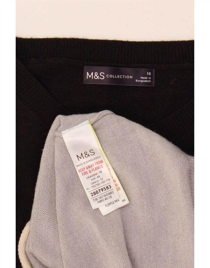 Marks & Spencer Γυναικείο πουλόβερ με λαιμόκαυστο UK 16 μεγάλο πολύχρωμο