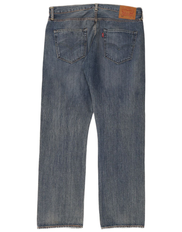 Levi's Mens 501 Straight Jeans W36 L32 Blue Cotton