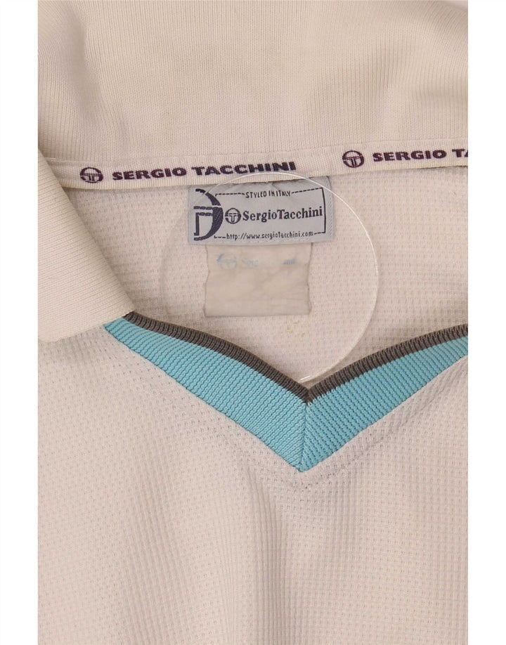 Ανδρικό μπλουζάκι πόλο Sergio Tacchini, μεσαίο λευκό χρώμα