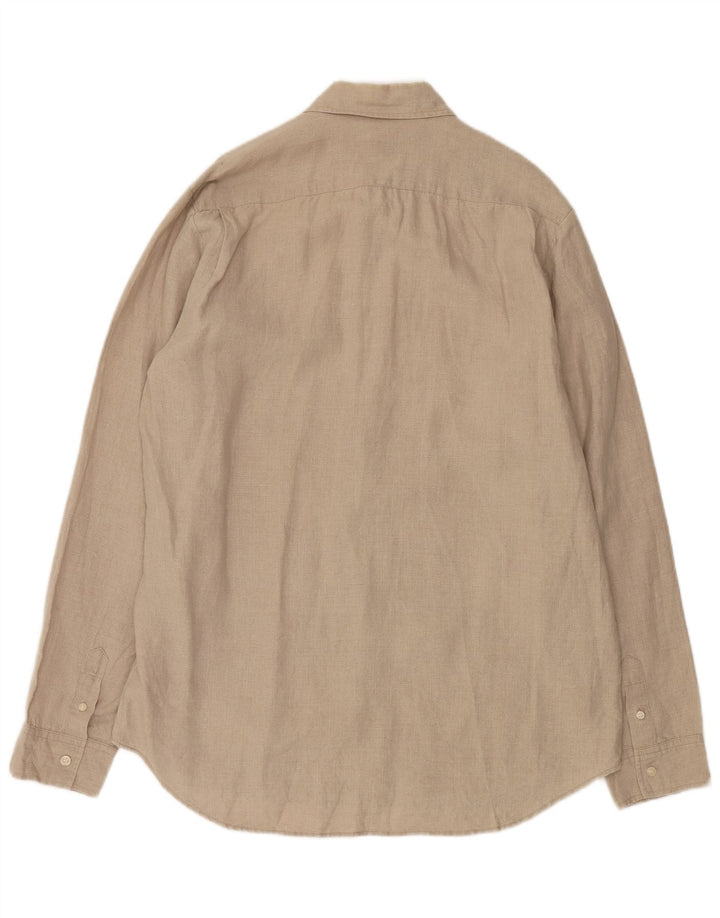 Calvin Klein Jeans Ανδρικό Πουκάμισο 2XL Μπεζ Λινό