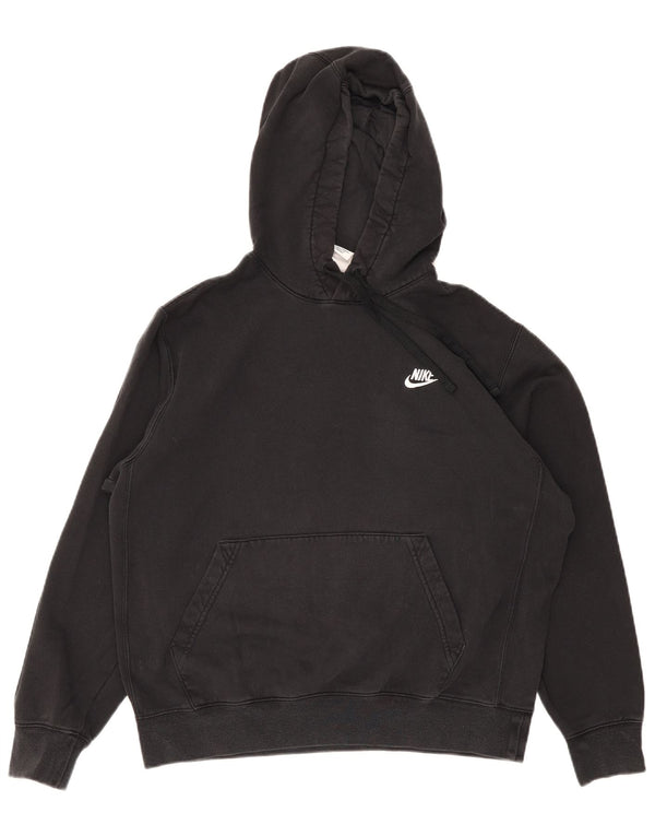 Nike γυναικείο φούτερ με κουκούλα UK 14 Μεσαίο βαμβακερό μαύρο
