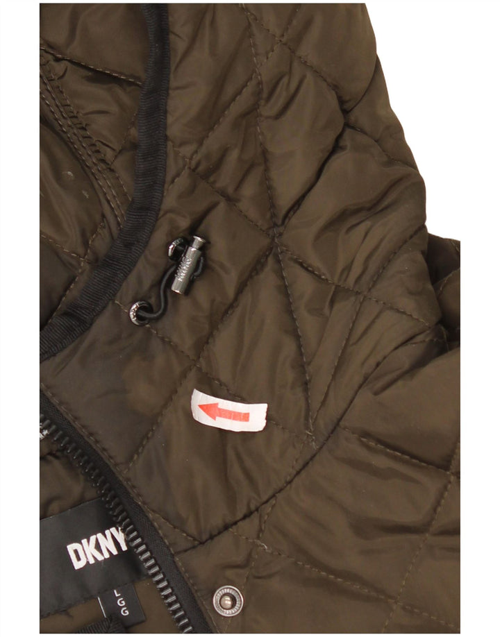 Dkny Γυναικείο Καπιτονέ παλτό UK 16 Large Khaki Polyester