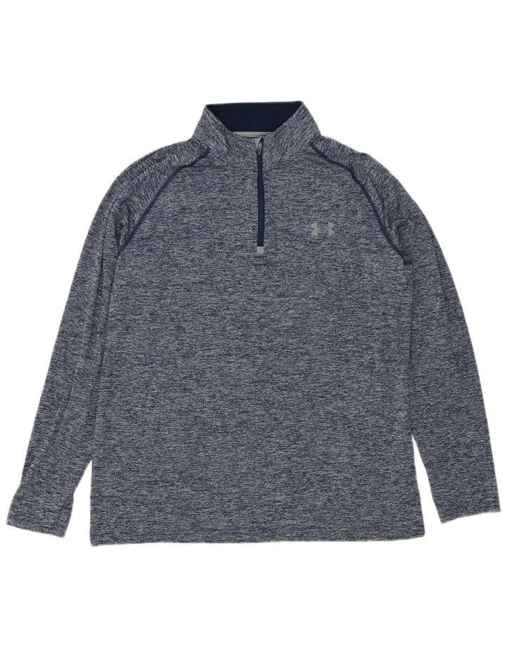 Ανδρική φόρμα αθλητικής φόρμας Under Armour Heat Gear πουλόβερ Top Large Blue Flecked