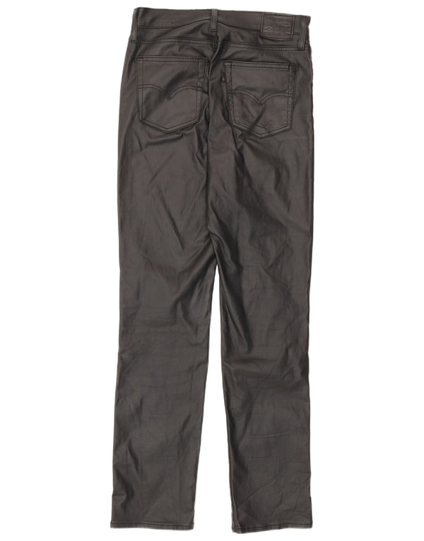 Levi's Womens 721 Waxed Straight Παντελόνι W28 L31 Μαύρο βαμβακερό