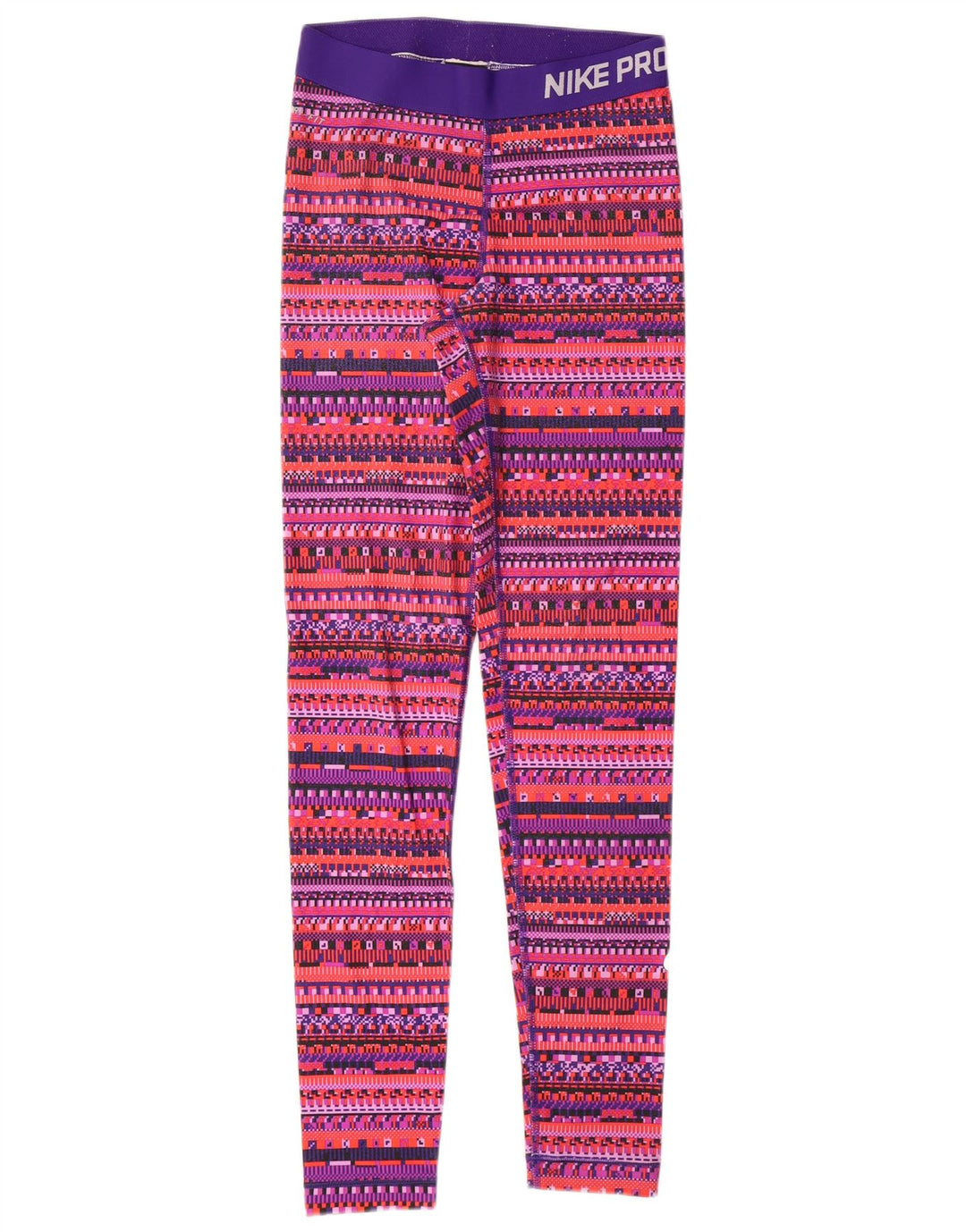 Γυναικεία γραφικά κολάν NIKE Dri Fit UK 8 Μικρά πολύχρωμα γεωμετρικά