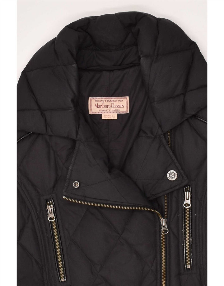 MARLBORO CLASSICS Womens Padded Coat EU 38 Medium Black Polyester Vintage Marlboro Classics and Second-Hand Marlboro Classics from Messina Hembry 