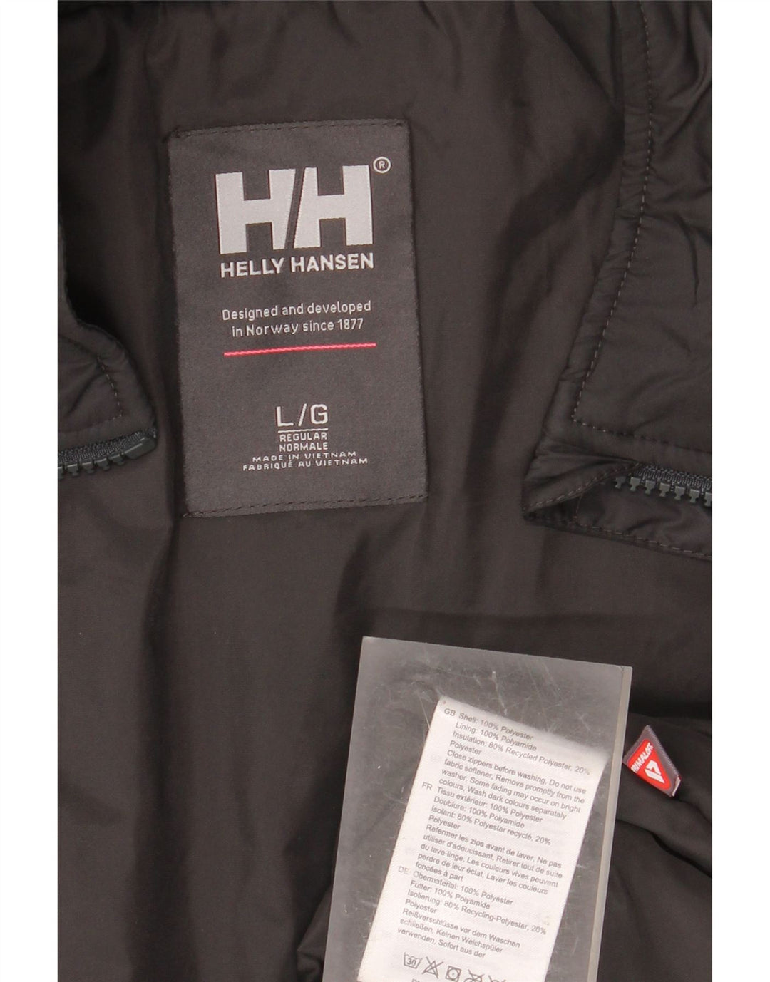 HELLY HANSEN Ανδρικό τζάκετ αντιανεμικό κανονική εφαρμογή UK 40 μεγάλο μαύρο