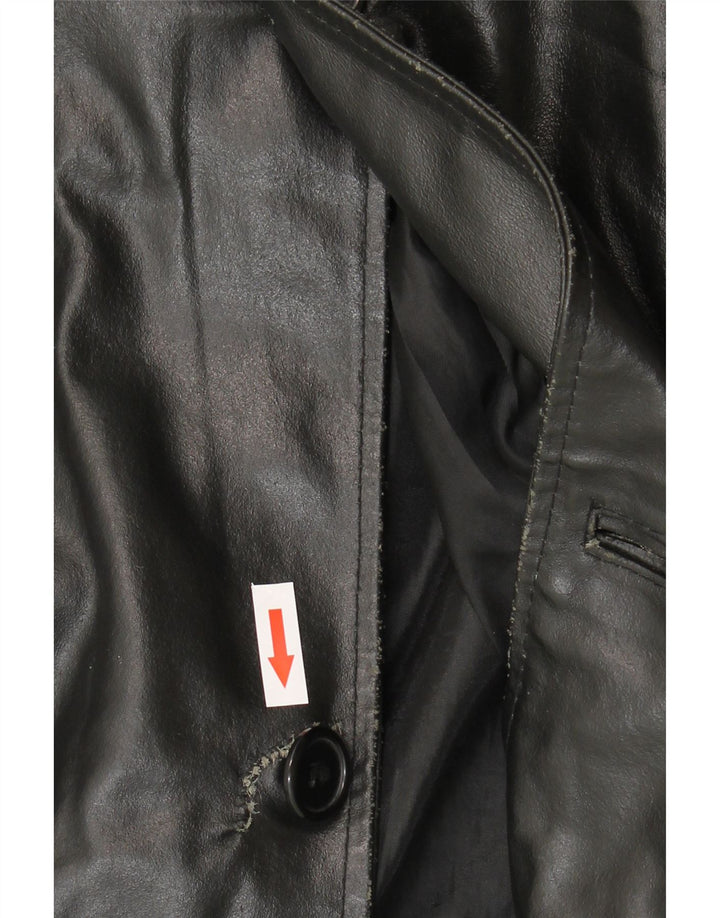 VINTAGE Ανδρικό Δερμάτινο Μπουφάν IT 52 XL Μαύρο Δερμάτινο