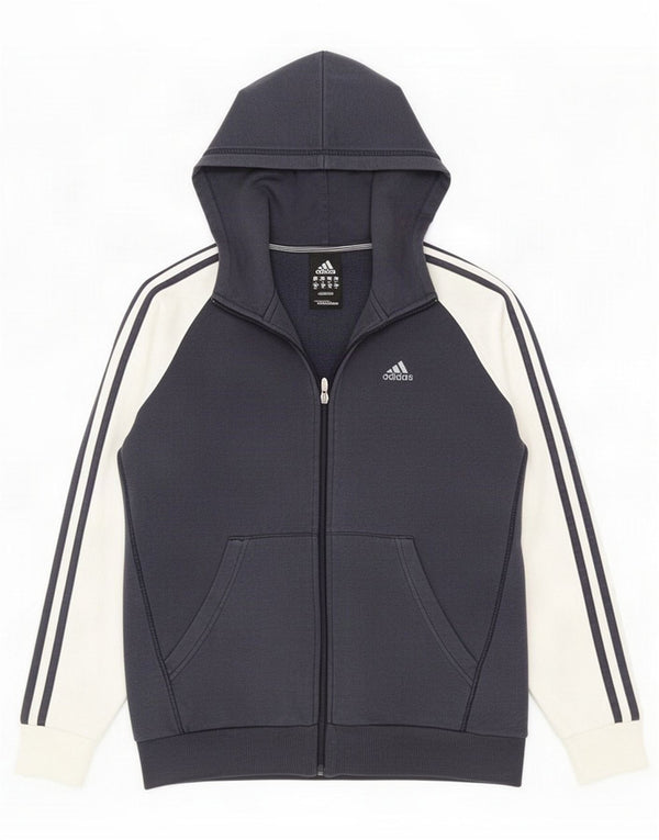 Πουλόβερ Adidas Boys Zip Hoodie 15-16 Years Navy Blue Colorblock Cotton