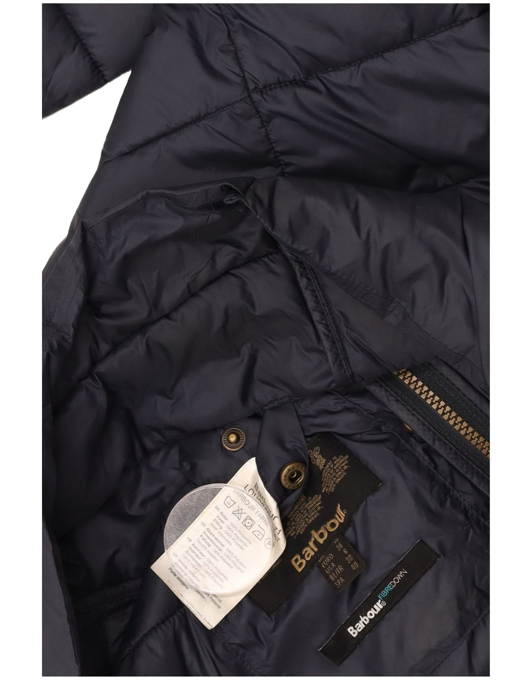 BARBOUR Γυναικείο μπουφάν με επένδυση UK 10 Small Navy Blue Polyamide