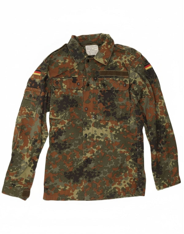 Vintage Mens Germany Military Jacket UK 38 Medium Khaki Camouflage Cotton