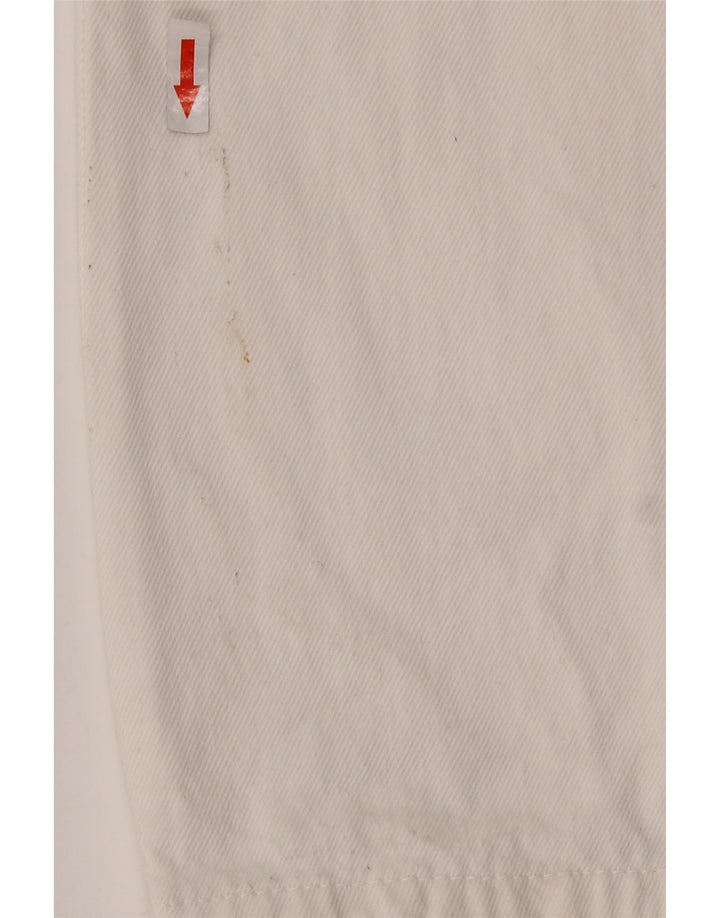 Zara Γυναικεία Τζιν Ολόσωμη φόρμα UK 14 Μεγάλη Λευκή Βαμβακερή