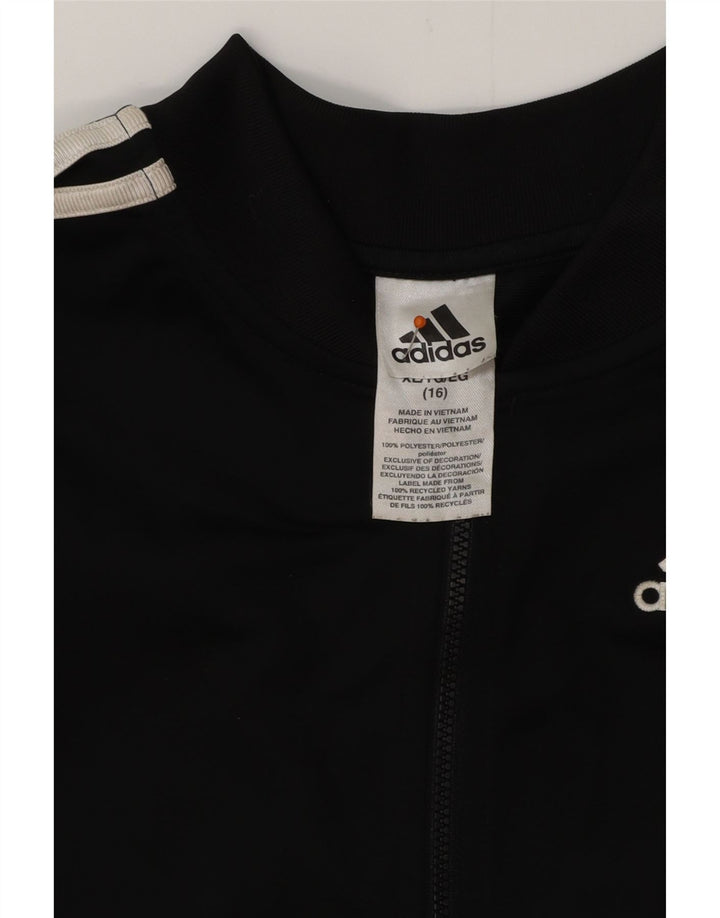 Μπουφάν ADIDAS Boys Tracksuit Top Jacket 15-16 Years XL Black Polyester