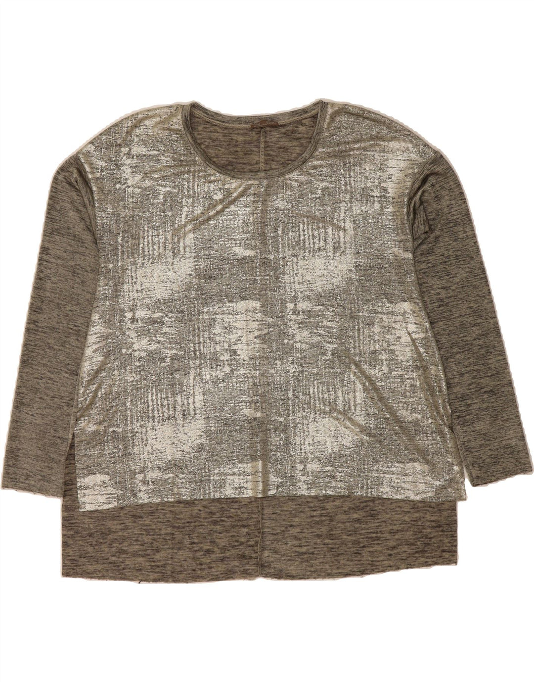 ZARA Womens Top Long Sleeve UK 10 Small Grey Flecked Vintage Zara and Second-Hand Zara from Messina Hembry 