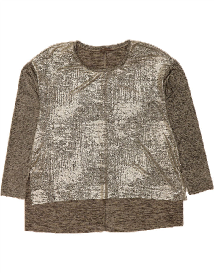 ZARA Womens Top Long Sleeve UK 10 Small Grey Flecked Vintage Zara and Second-Hand Zara from Messina Hembry 