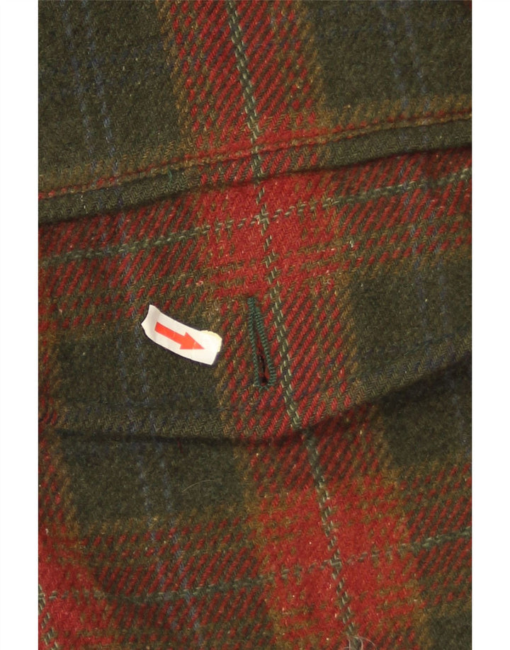 Ανδρικό πανωφόρι James Dillon UK 38 Medium Green Check