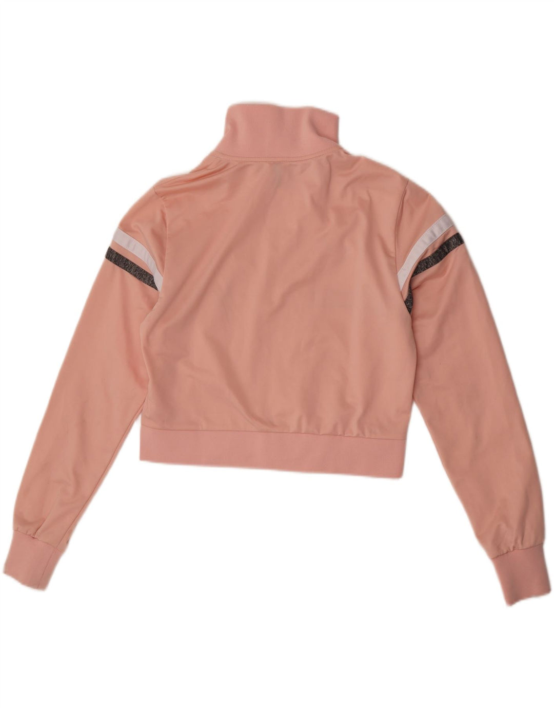 Ellesse γυναικεία φόρμα Crop Top Jacket UK 10 Small Pink ριγέ πολυεστέρα