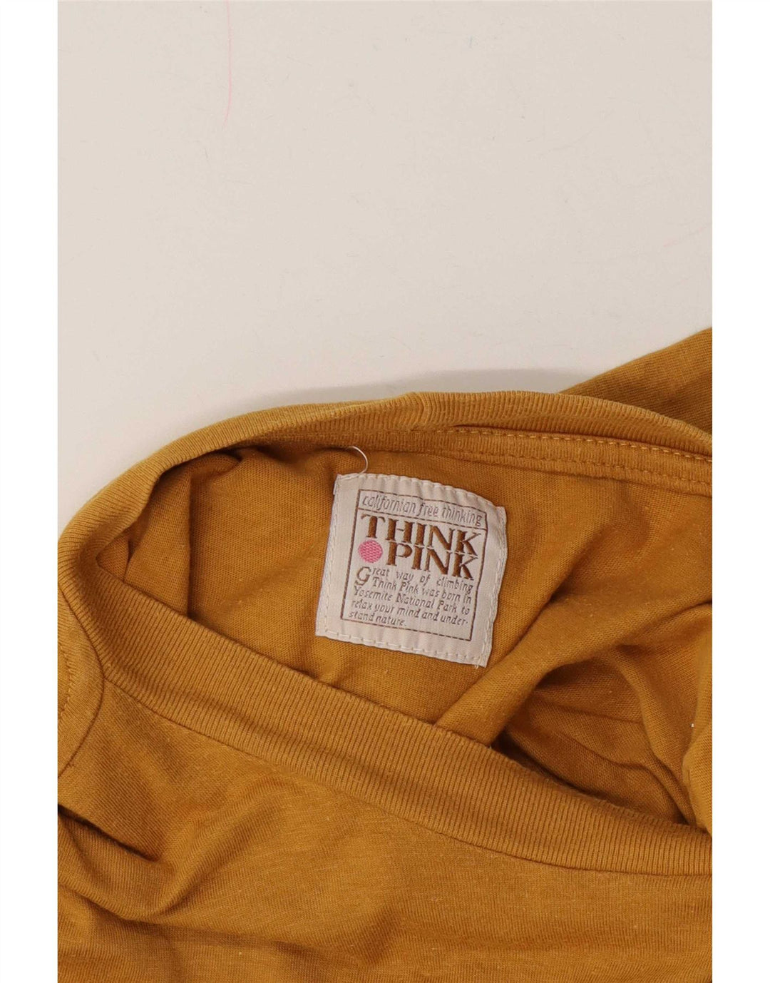 Think Pink Ανδρικό T-Shirt Top Large Yellow