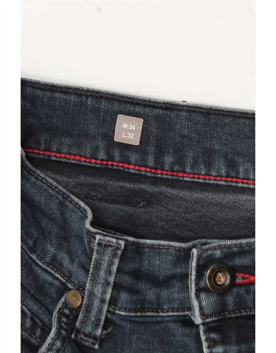 MUSTANG Γυναικείο Τραμπέρ Μεσαίου Ανύψωσης Λεπτή Εφαρμογή κωνικό τζιν W34 L32 Μπλε