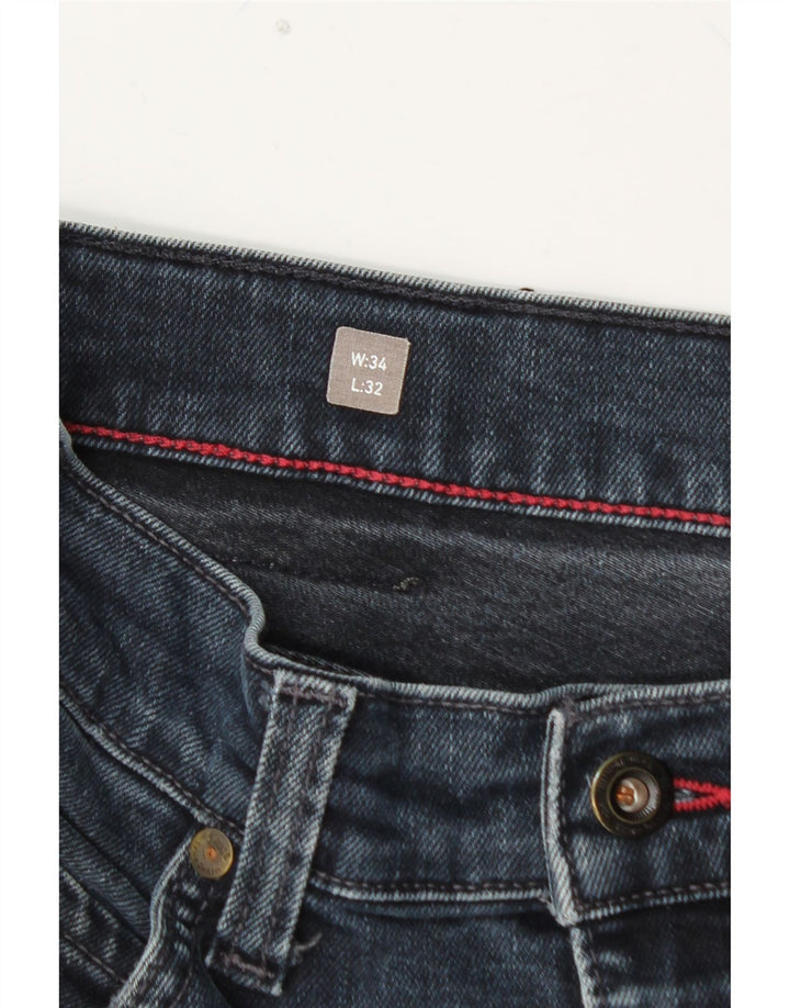 MUSTANG Γυναικείο Τραμπέρ Μεσαίου Ανύψωσης Λεπτή Εφαρμογή κωνικό τζιν W34 L32 Μπλε