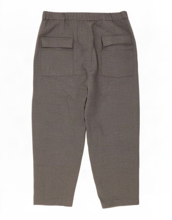 Zara Γυναικείο Ψηλόμεσο Παντελόνι Κάπρι XL W32 L22 Γκρι Πολυεστέρας