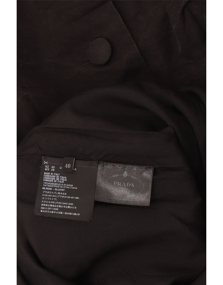 Prada Γυναικείο Φόρεμα με μανίκια 3/4 IT 40 Small Black Cupro