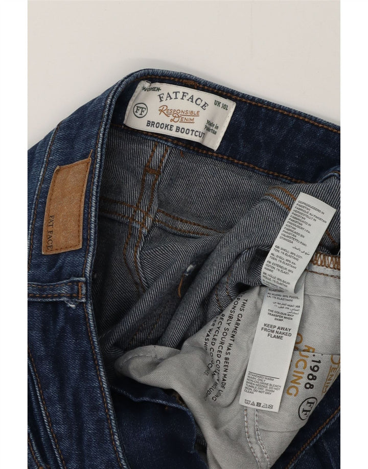 Γυναικείο τζιν μποτάκι με χοντρό πρόσωπο UK 10 Small W30 L32 Navy Blue Cotton