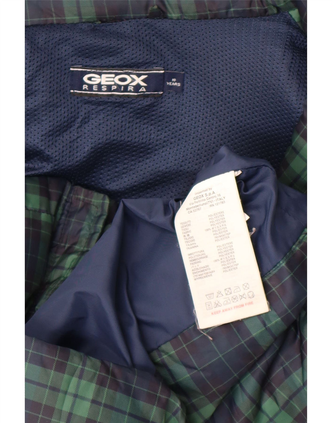 Geox Boys με επένδυση Gilet 9-10 Years Green Check Polyester