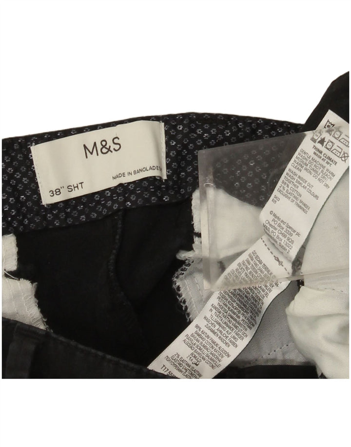 Ανδρικό σορτς Chino Marks & Spencer W38 XL μαύρο βαμβακερό