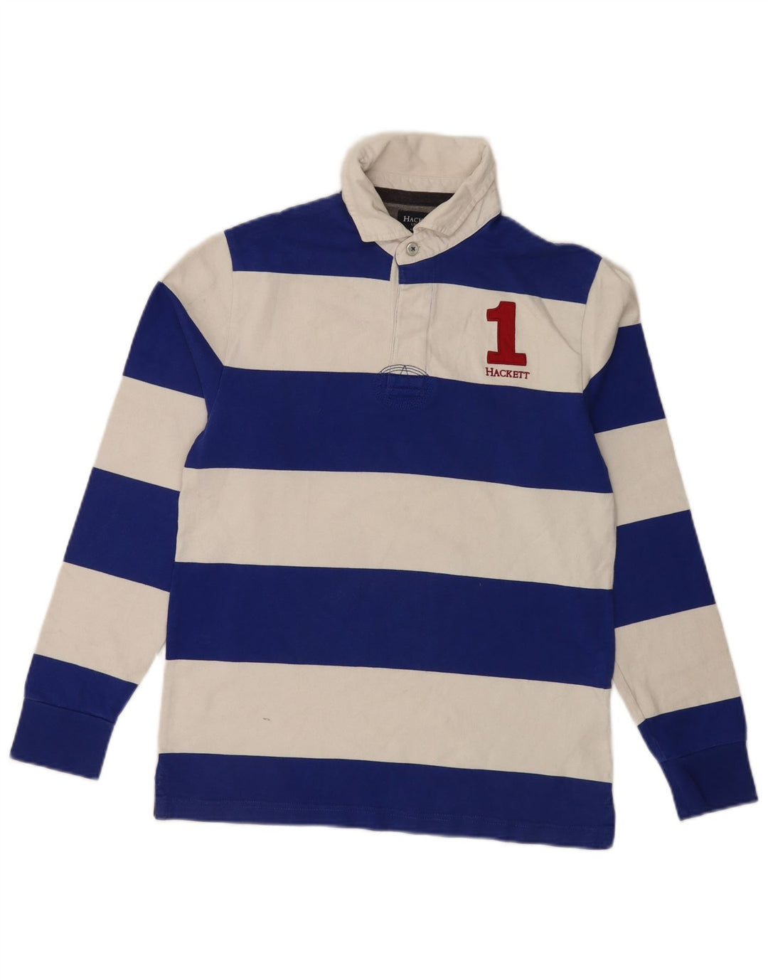 Ανδρικό μπλουζάκι ράγκμπι πόλο Hackett Tailored Fit Μικρό μπλε ριγέ