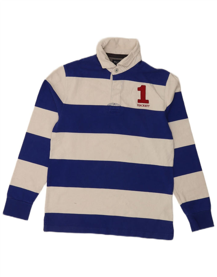 Ανδρικό μπλουζάκι ράγκμπι πόλο Hackett Tailored Fit Μικρό μπλε ριγέ