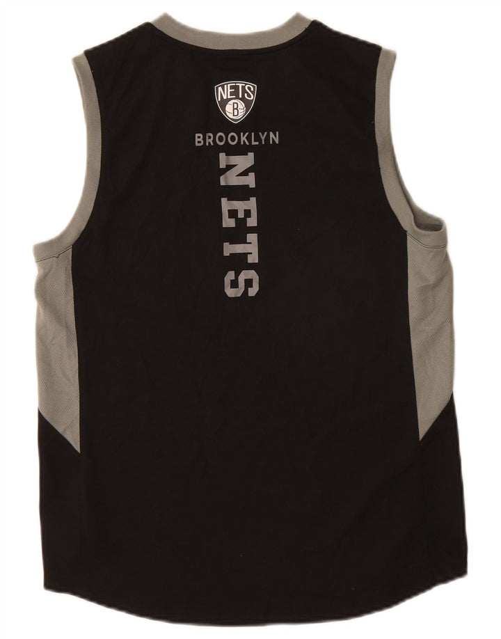 NBA Boys Brooklyn Nets Graphic Vest Top 14-15 Years Large Black Colourblock