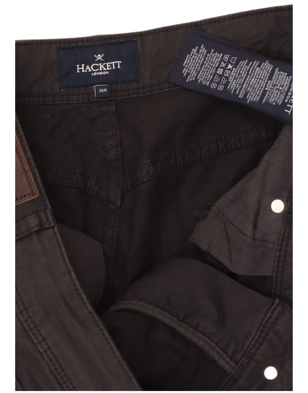 Ανδρικό παντελόνι Hackett Slim Casual W36 L31 Καφέ βαμβακερό