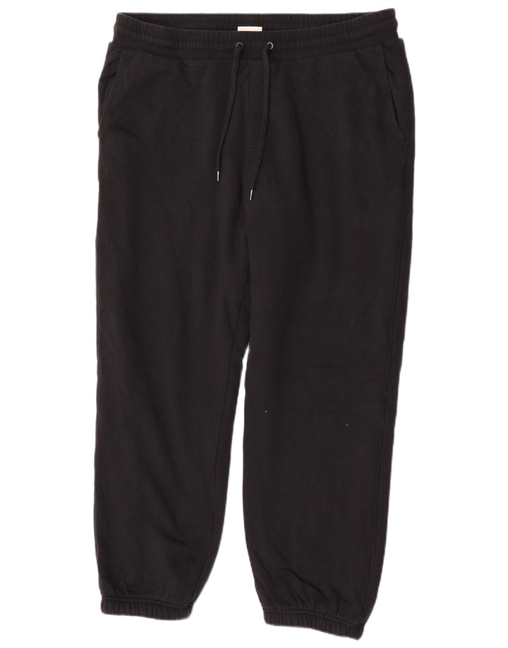 Marks & Spencer Ανδρική φόρμα παντελόνι Joggers μεγάλο μαύρο βαμβακερό