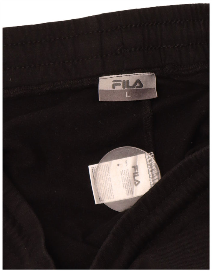 Γυναικεία φόρμα FILA Παντελόνι Joggers UK 14 Large Μαύρο Βαμβακερό