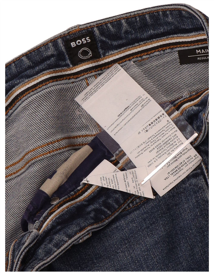 Ανδρικό τζιν Hugo Boss Regular Straight W33 L28 Μπλε βαμβακερό
