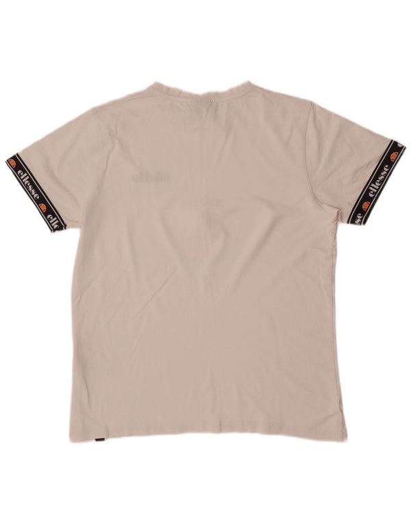 Ανδρικό γραφικό μπλουζάκι Ellesse Top Medium White Colourblock Βαμβακερό