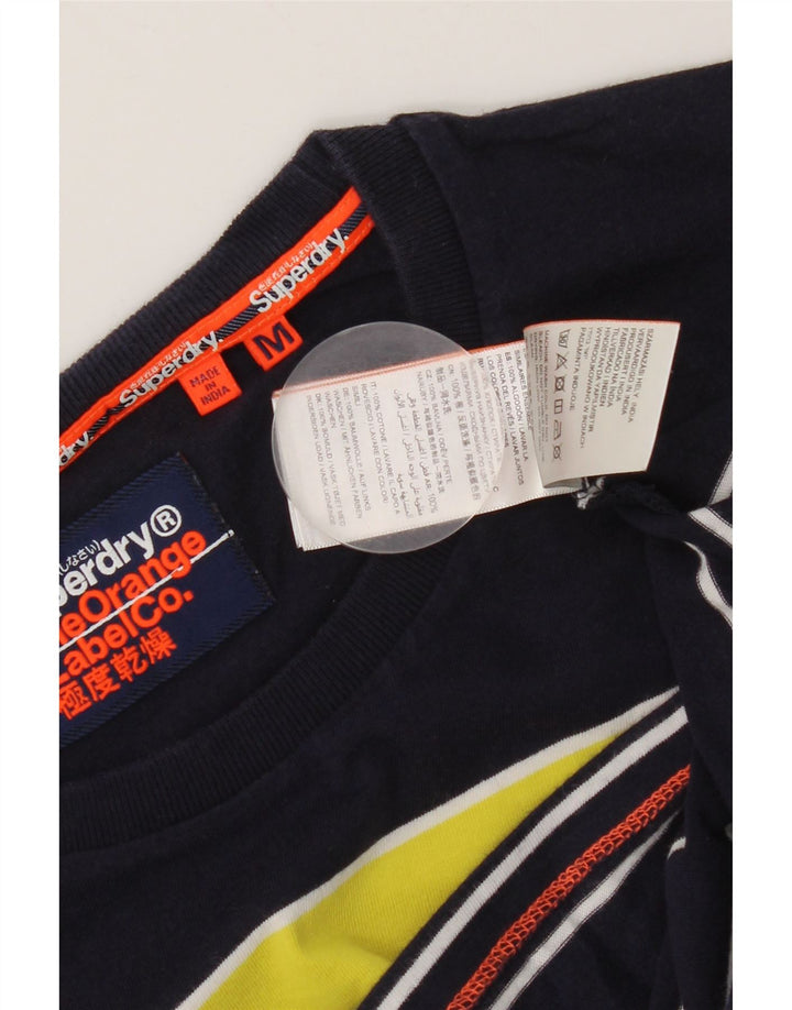 Ανδρικό μπλουζάκι Superdry Τοπ μεσαίο μπλε ναυτικό χρώμα, βαμβακερό