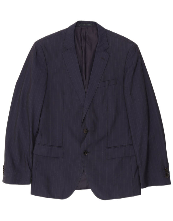 Hugo Boss Ανδρικό σακάκι μπλέιζερ με 2 κουμπιά EU 50 Large Navy Blue Pinstripe
