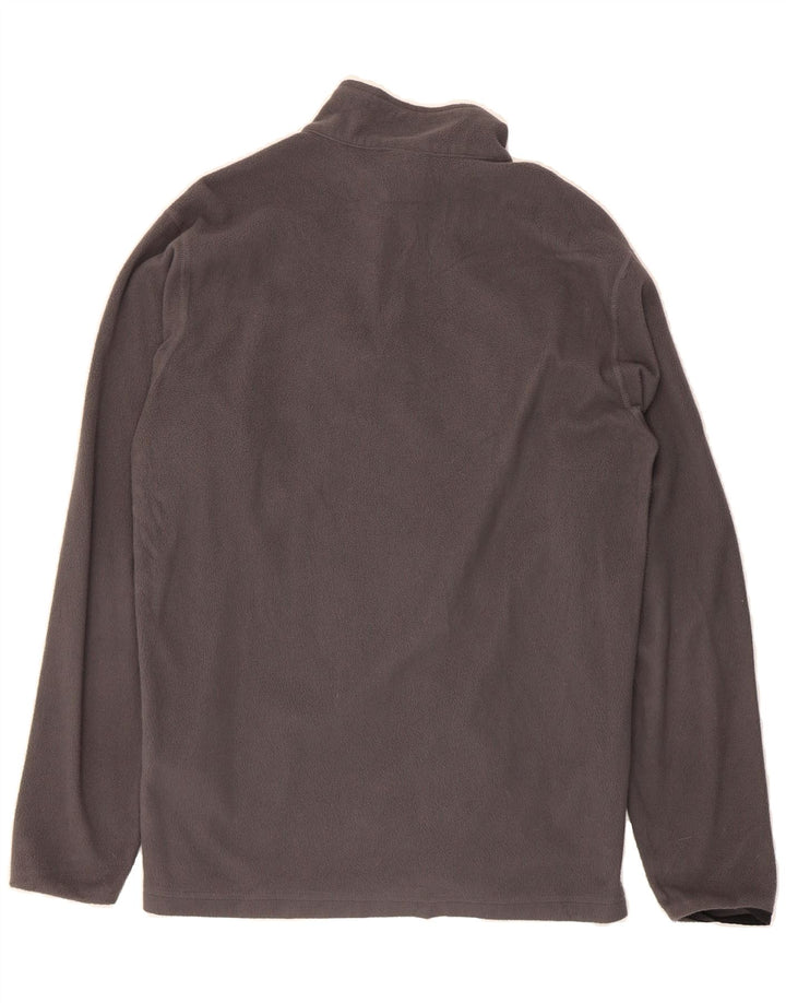 CHAMPION Mens Graphic Zip Neck Fleece Jumper Medium Grey Colourblock Vintage Champion and Second-Hand Champion from Messina Hembry 