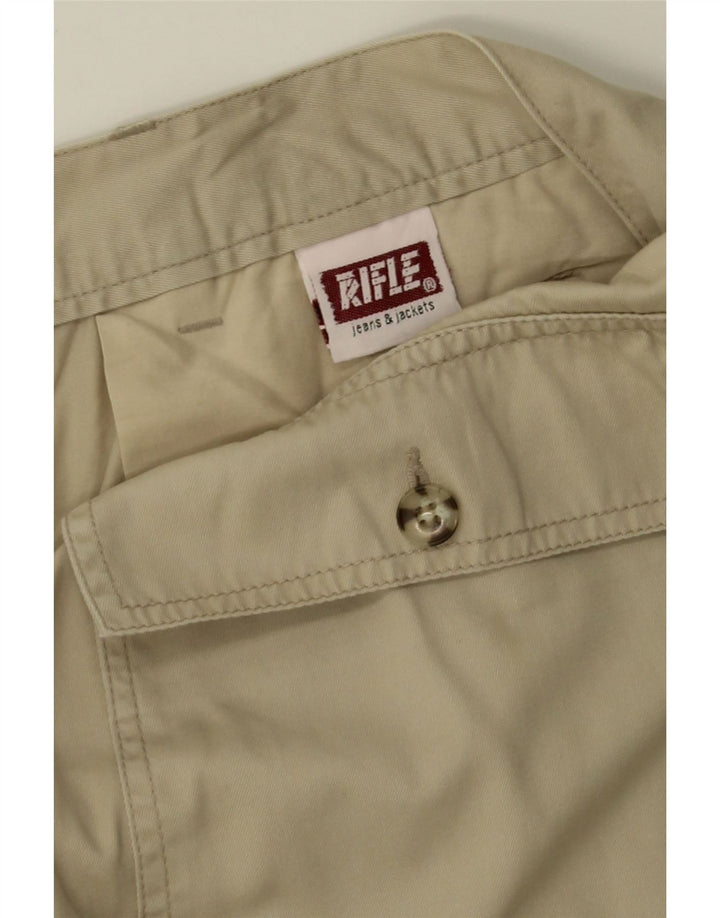 RIFLE Mens Pegged Chino Shorts W36 Large Beige Vintage Rifle and Second-Hand Rifle from Messina Hembry 