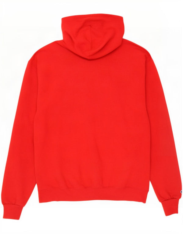 Champion Mens Graphic Hoodie Jumper XL Red Cotton