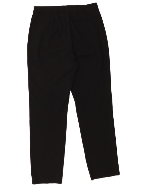 Marks & Spencer Womens High Waist Casual Trousers UK 12 Medium W32 L30 Blac