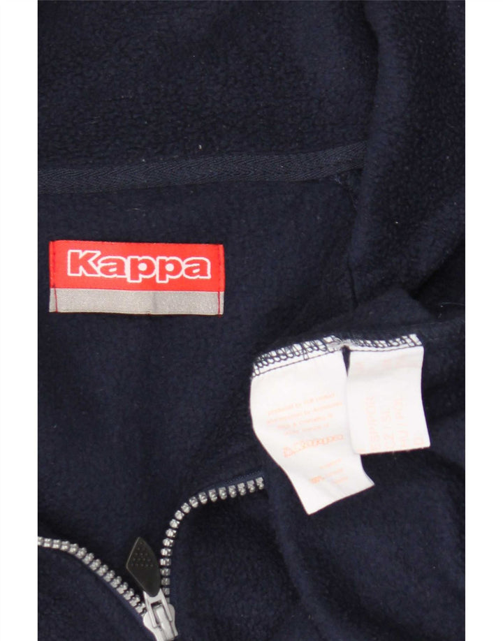 Kappa Ανδρικό φερμουάρ Fleece Jumper Μικρό Navy Blue Polyester